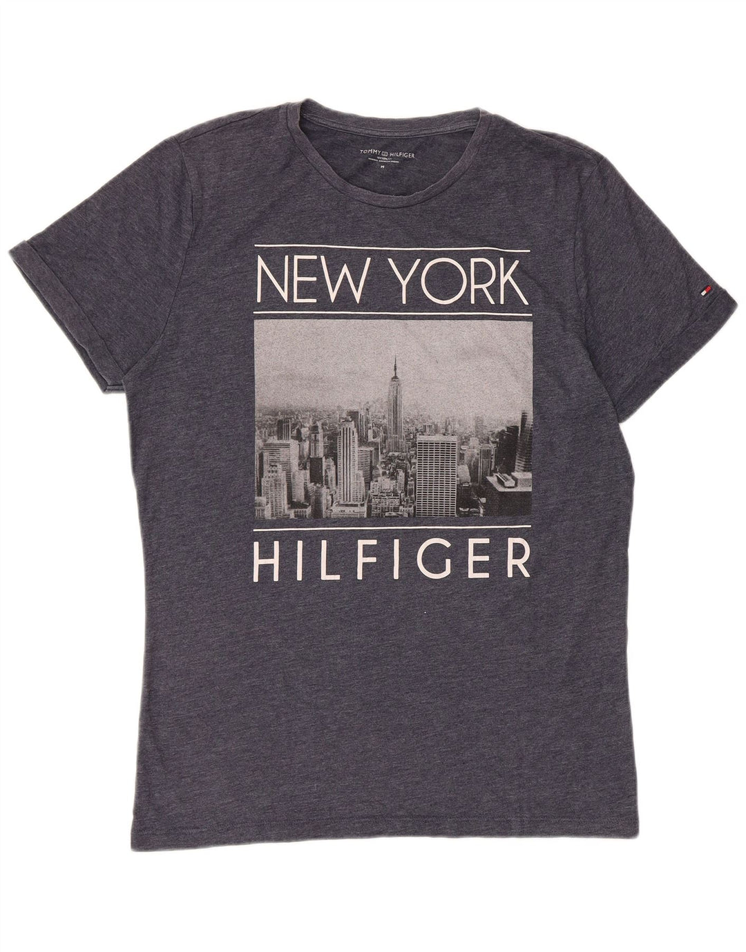 Tricou grafic pentru bărbați Tommy Hilfiger Top Medium Gri