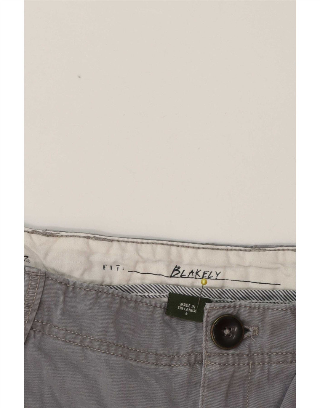 Pantaloni scurti chino pentru femei Eddie Bauer US 8 Medium W30 bumbac gri