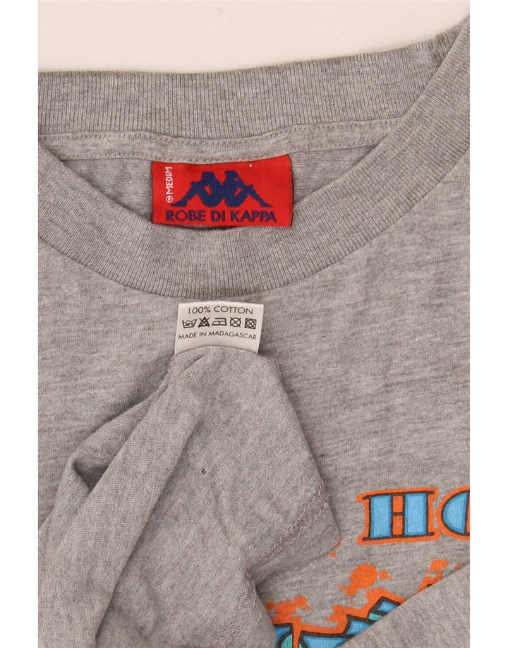 Tricou grafic Kappa pentru femei Top UK 14 Medium Gri Bumbac
