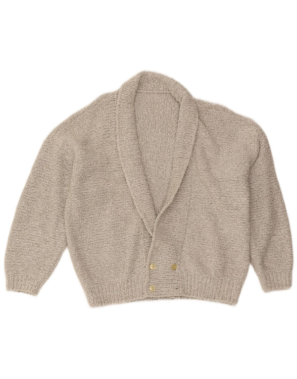 Pulover Cardigan Vintage pentru bărbați cu două piepturi, gri mediu
