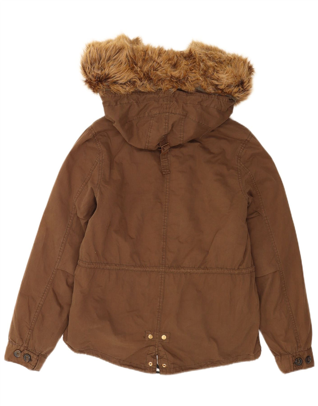Jachetă parka supradimensionată pentru femei Zara UK 10, maro, poliester