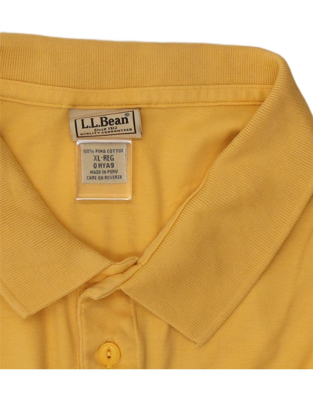 L.L.BEAN tricou polo pentru bărbați XL bumbac galben
