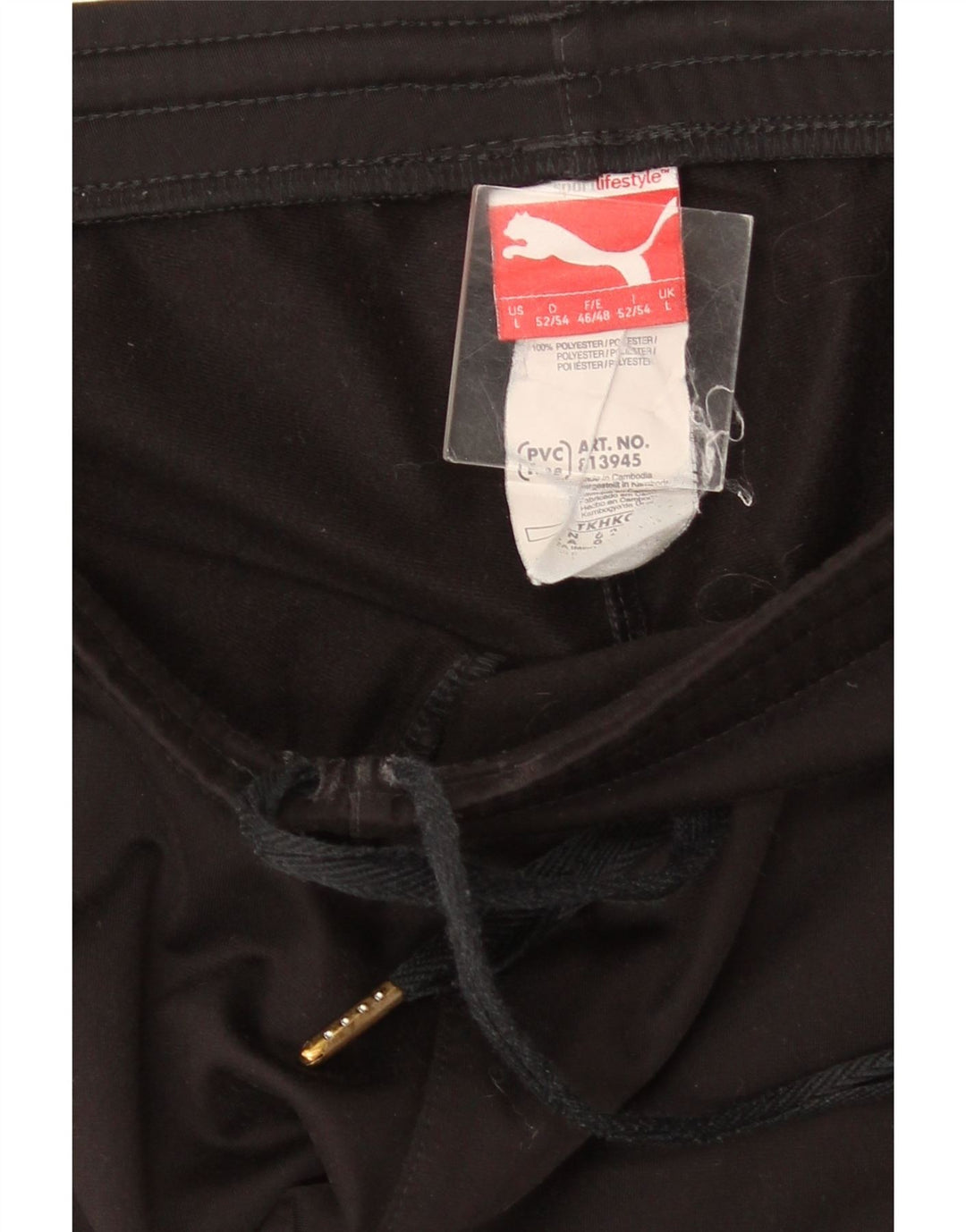 Pantaloni de trening pentru bărbați Puma, mari, negru, poliester color bloc