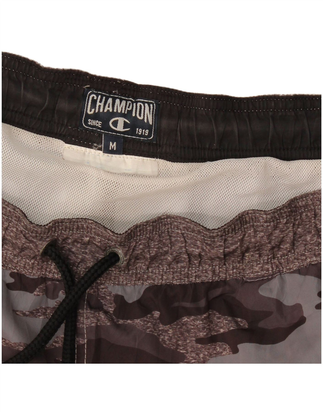 Pantaloni scurți de înot Champion pentru bărbați, camuflaj maro mediu