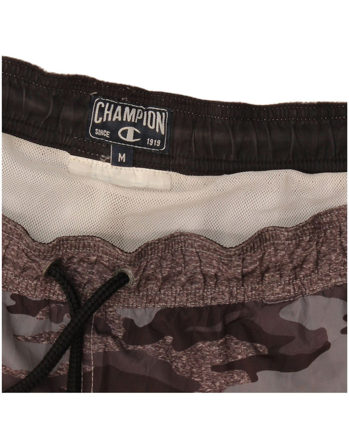 Pantaloni scurți de înot Champion pentru bărbați, camuflaj maro mediu
