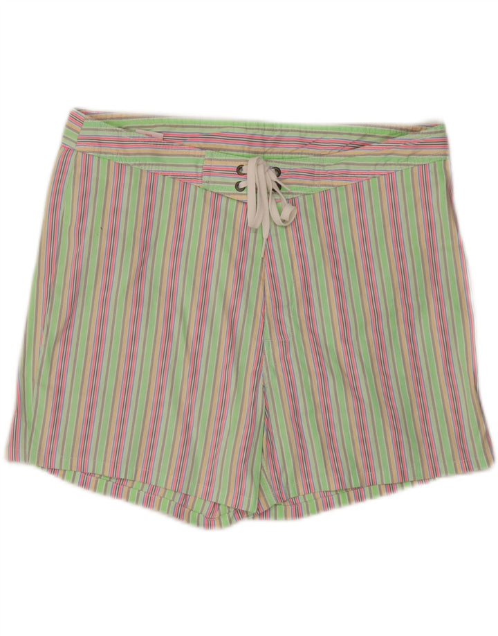 Sundek Pantaloni scurți de înot pentru bărbați, poliester cu dungi verzi mari