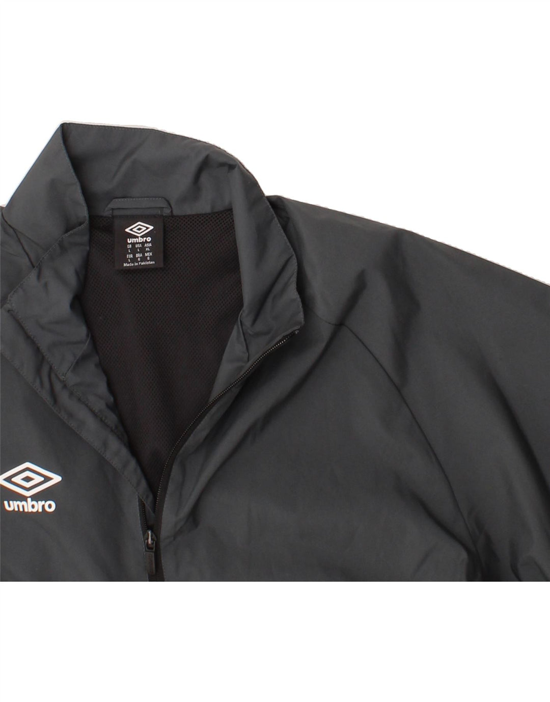 UMBRO Mens Tracksuit Top Jacket Large Black Colourblock Polyester Vintage Umbro and Second-Hand Umbro from Messina Hembry 