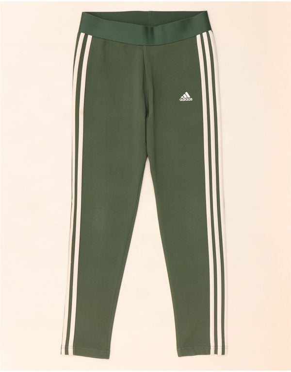 Leggings pentru femei Adidas UK 12/14 bumbac verde mediu