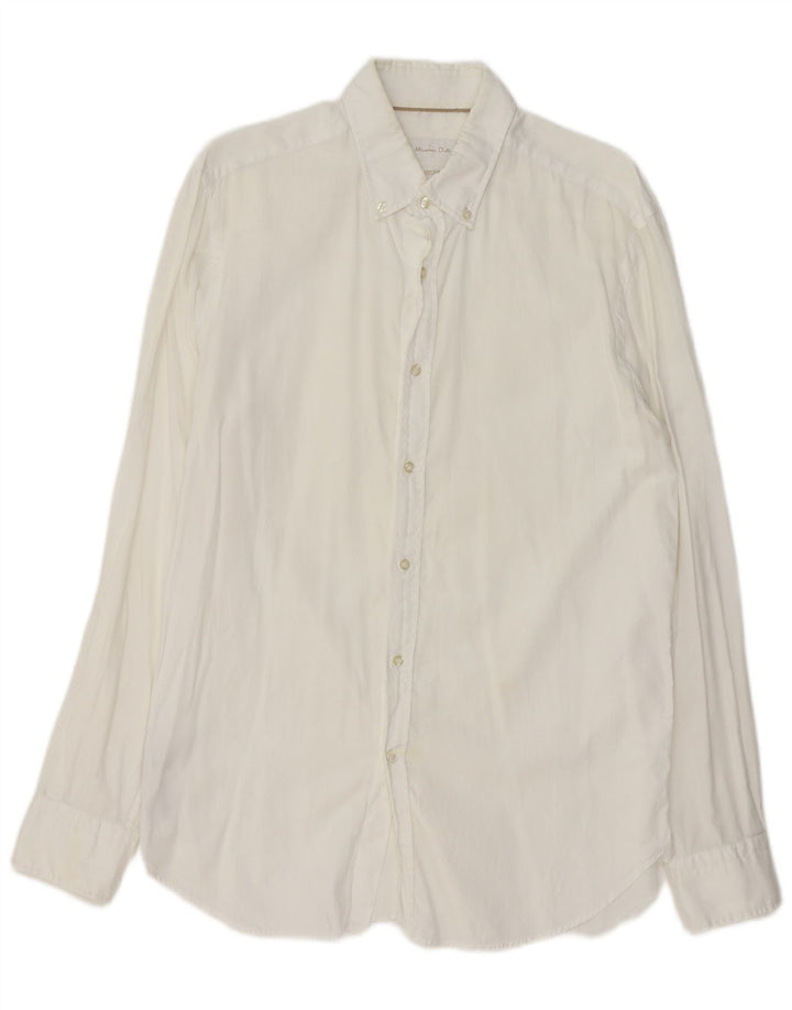 Cămașă Massimo Dutti pentru bărbați, mare, alb, bumbac