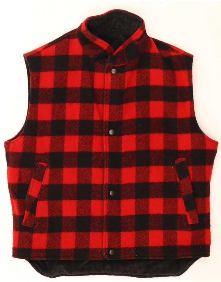 Gilet pentru bărbați Woolrich, reversibil, din velur, UK 38, lână neagră medie