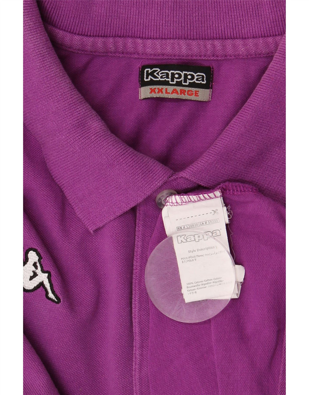 Cămașă polo pentru bărbați KAPPA 2XL bumbac violet