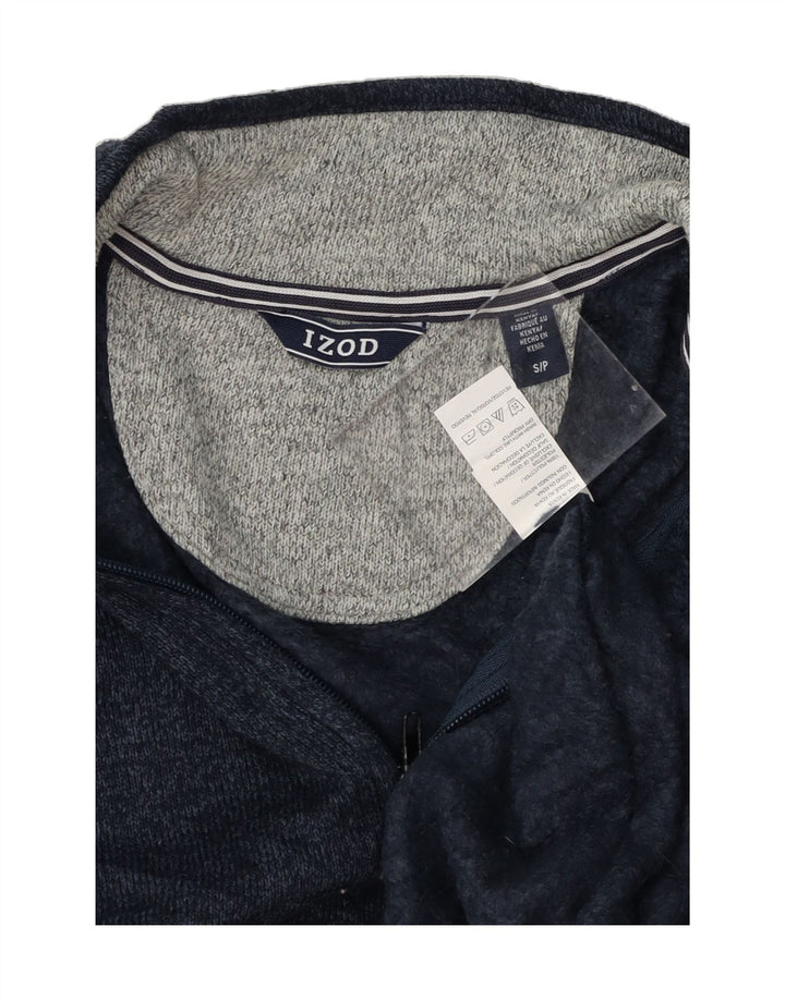 IZOD Mens Zip Neck Sweatshirt Jumper Small Navy Blue Polyester Vintage Izod and Second-Hand Izod from Messina Hembry 
