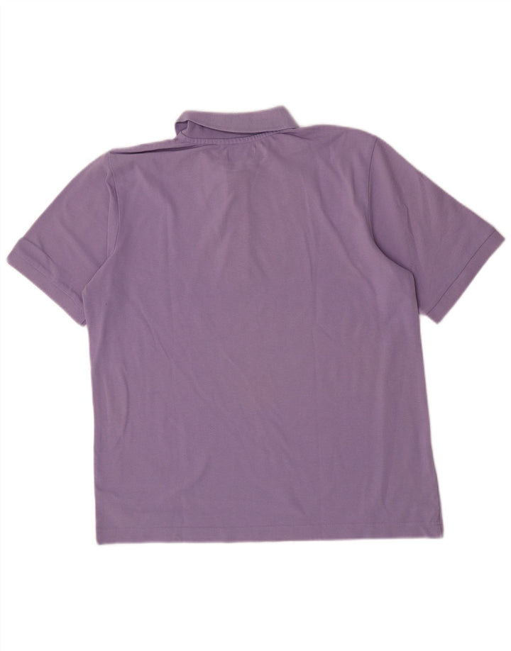 Cămașă polo pentru bărbați Kappa, bumbac violet mediu