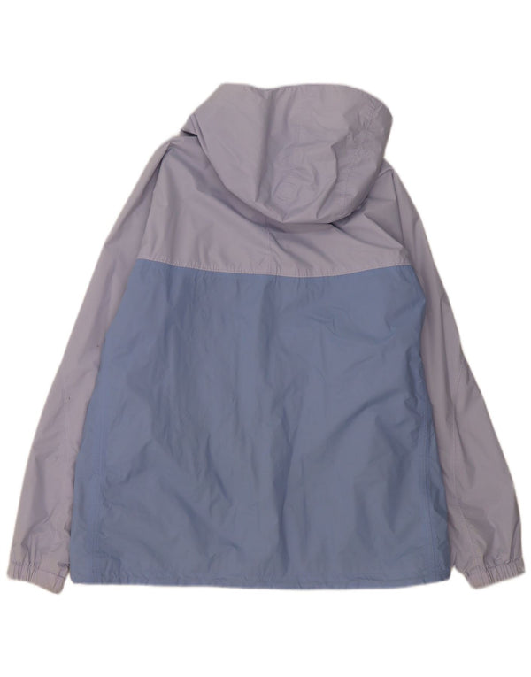 Jachetă de ploaie supradimensionată cu glugă pentru femei Columbia UK 18 XL Albastru Colorblock