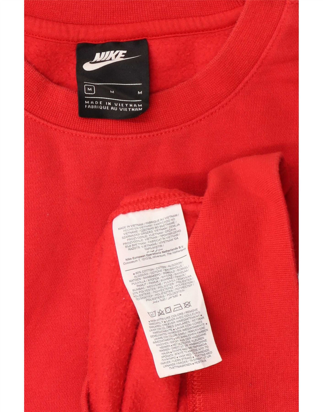 Pulover Nike pentru bărbați, bumbac roșu mediu