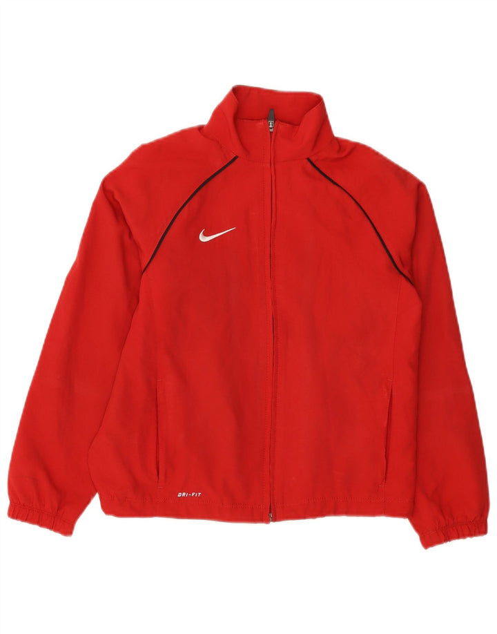 Jachetă de trening NIKE Dri Fit pentru băieți 8-9 ani Poliester roșu mic