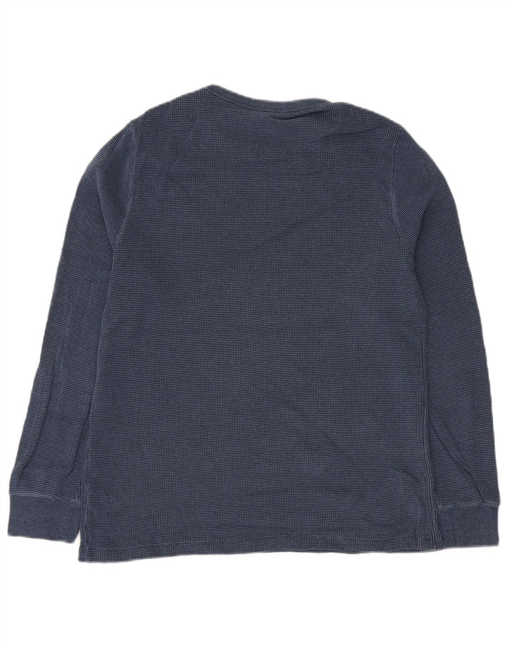 MARKS & SPENCER Tricou cu mânecă lungă pentru bărbați, de culoare albastră medie