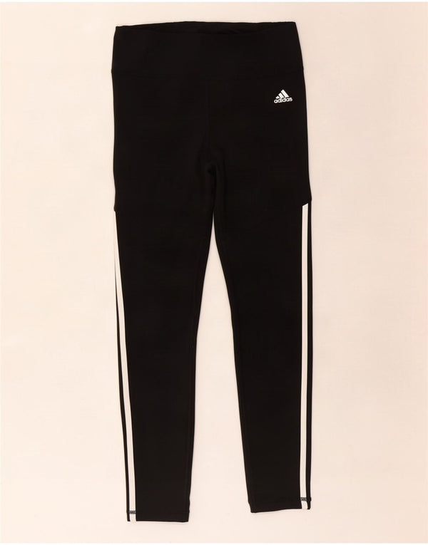 Adidas Womens Climalite Leggings UK 12 Medium Black Polyester