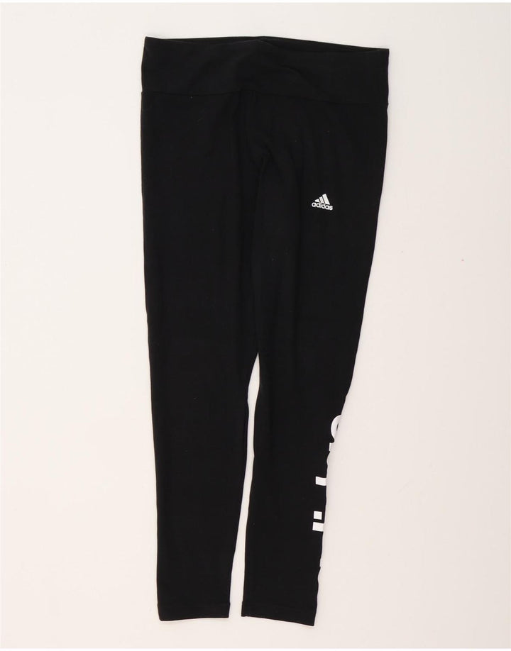 Leggings grafic ADIDAS pentru femei UK 16/18, mare, negru, bumbac