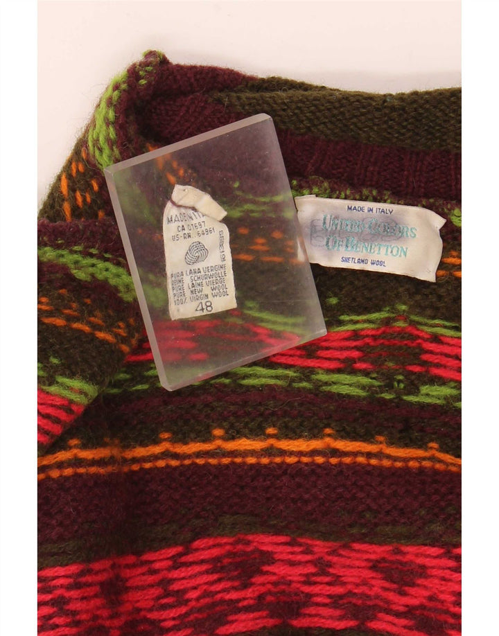 Pulover Benetton pentru bărbați cu gât țestoasă IT 48 Medium Multicolor