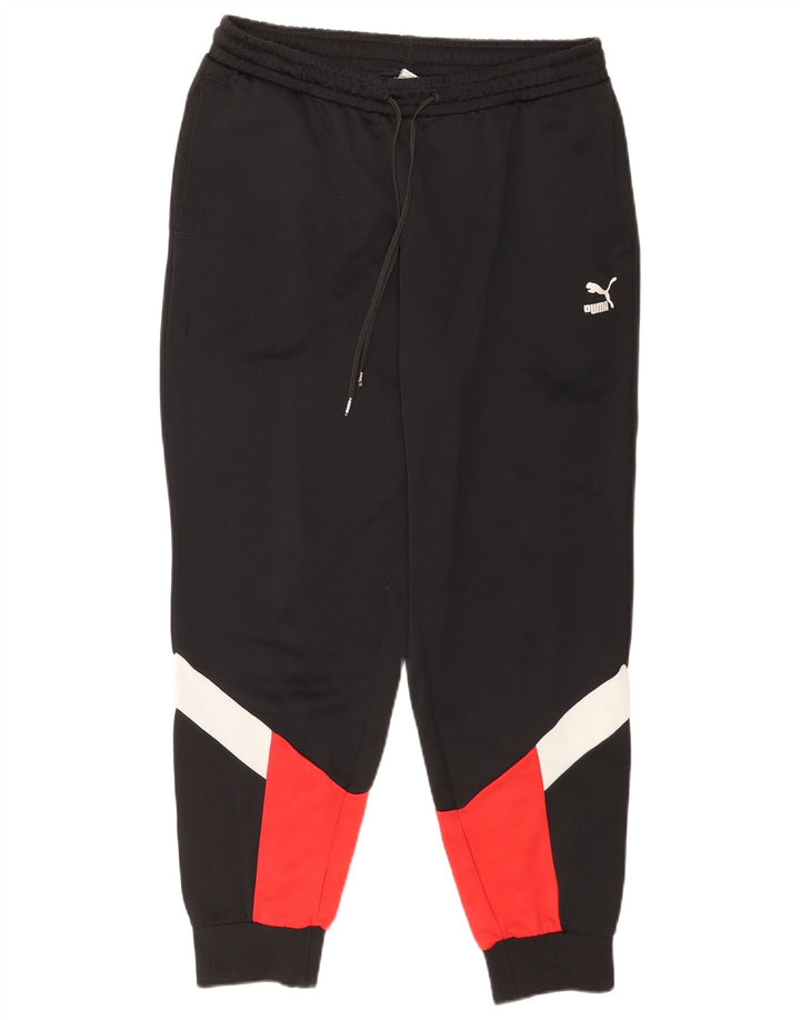 Pantaloni de trening pentru bărbați Puma Joggeri mari, negru, poliester color bloc