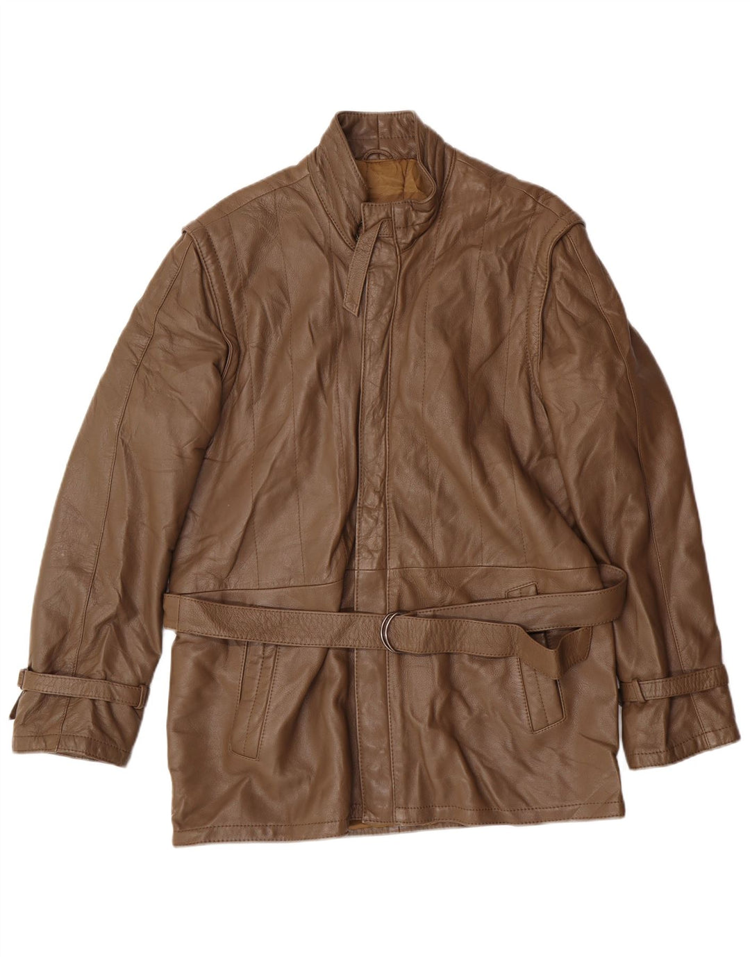 Jachetă din piele pentru bărbați Pelle Moda UK 36 Maro mic