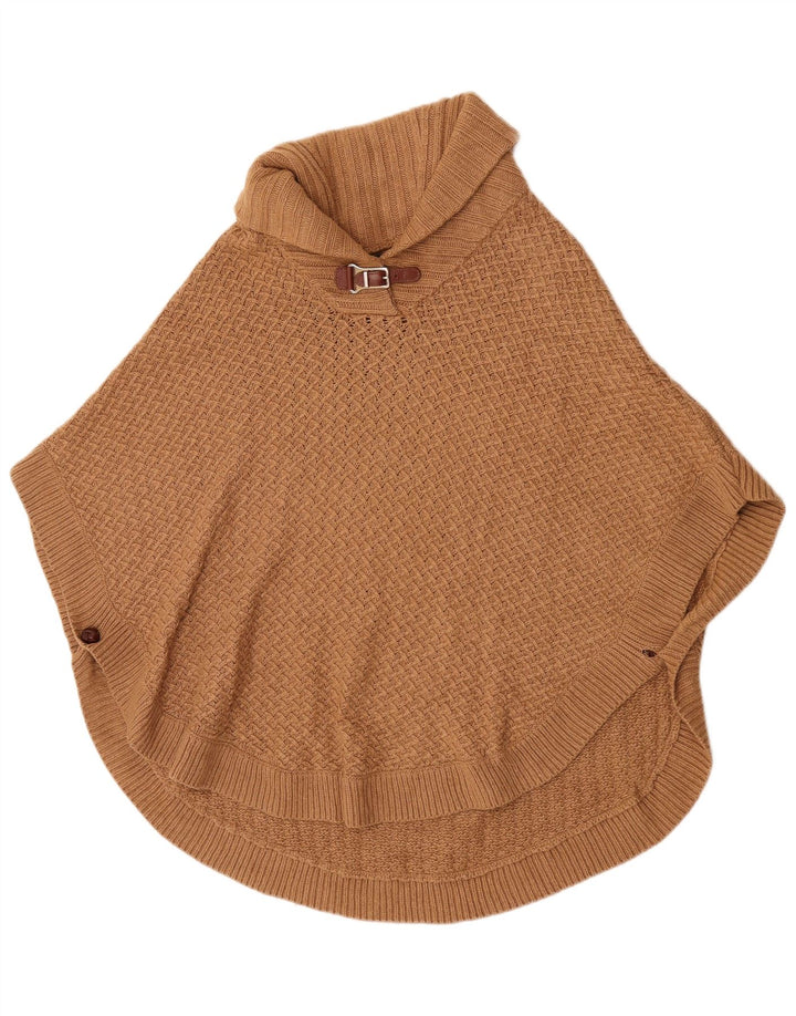 Jumper Poncho Massimo Dutti pentru femei US 8 Medium Brown Lână