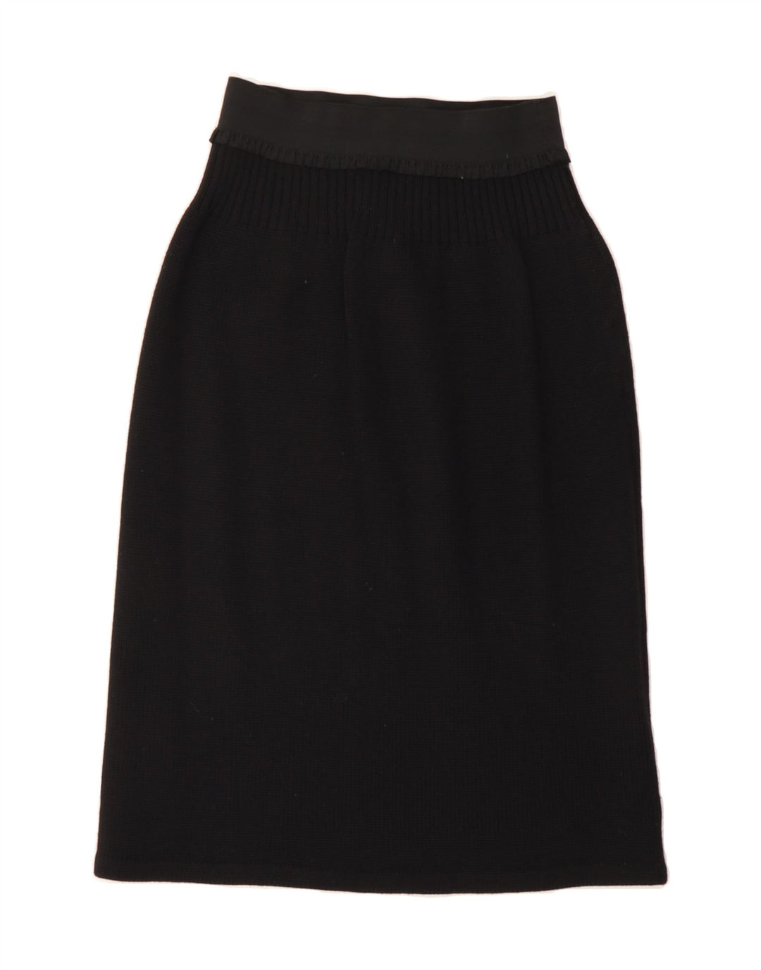 VINTAGE Womens Knit Midi Skirt W30 Medium Black Vintage Vintage and Second-Hand Vintage from Messina Hembry 