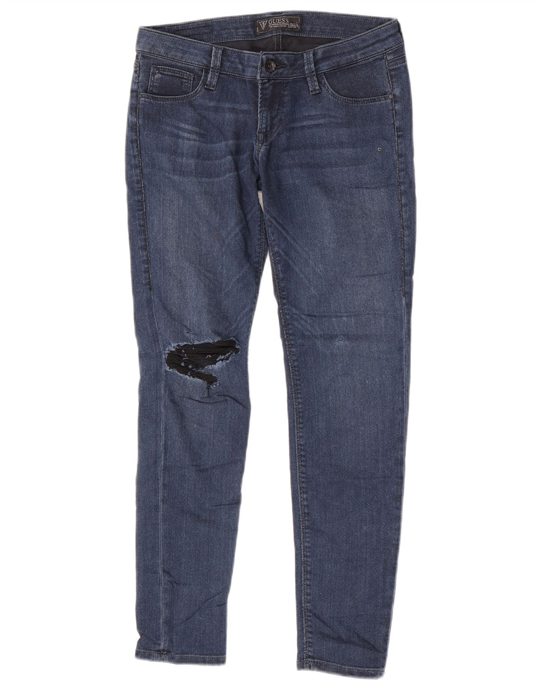 Guess Guess Beverly Distressed Skinny Jeans W29 L27 Blue Poliester