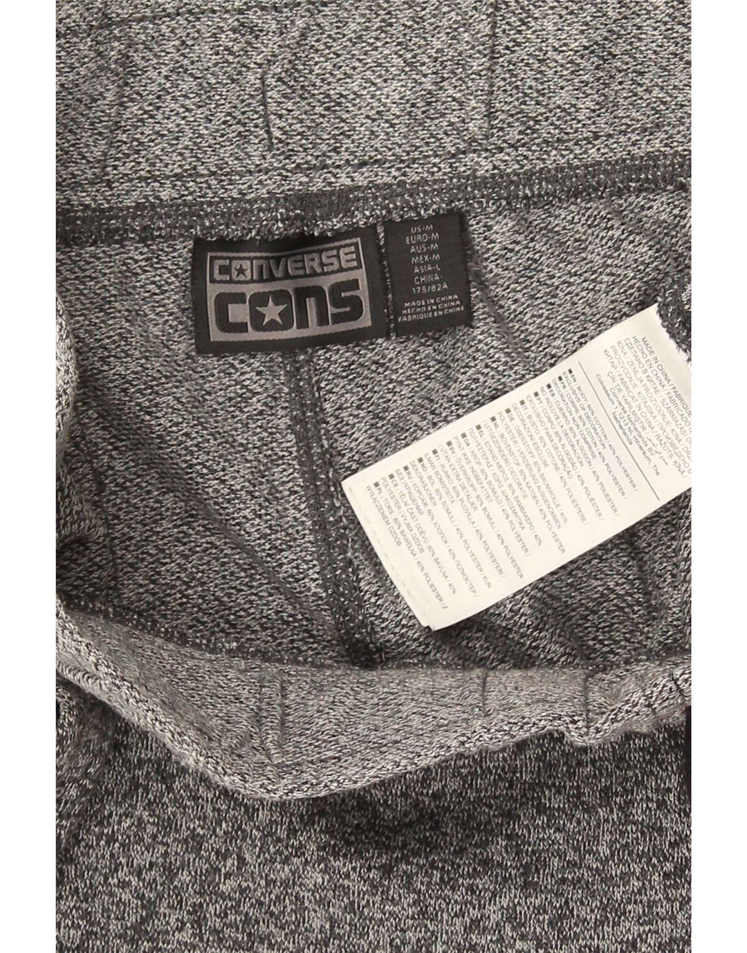 Pantaloni scurți sport Converse pentru bărbați, bumbac cu pete gri medii