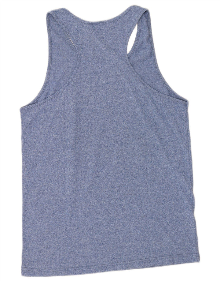 Asics Mens Graphic Vest Top XL Blue Bumbac