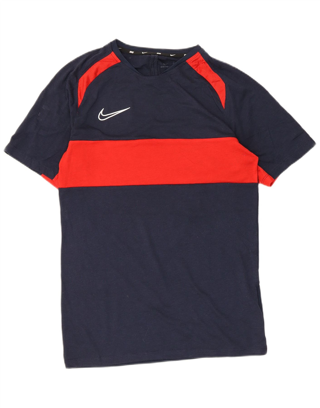 Tricou Nike Dri Fit pentru bărbați Top mic, albastru bleumarin, poliester color bloc