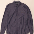TOMMY HILFIGER Mens Shirt Large Navy Blue Cotton Vintage Tommy Hilfiger and Second-Hand Tommy Hilfiger from Messina Hembry 