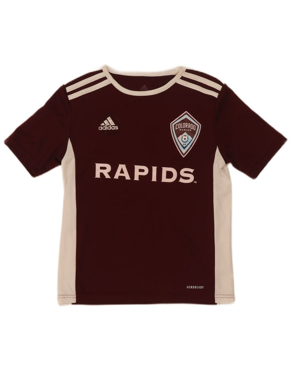 Tricou grafic Adidas pentru băieți Colorado Rapids Top 9-10 ani maro