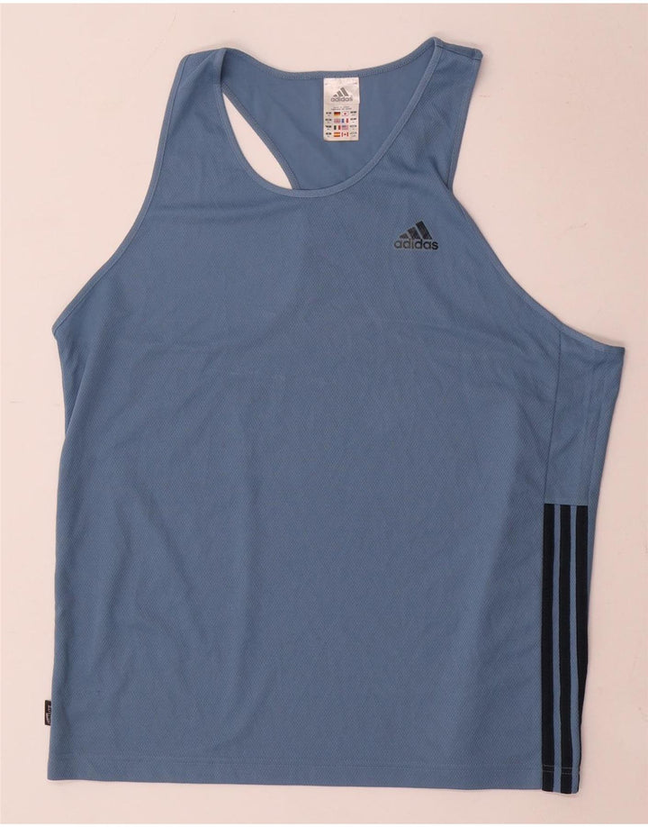 Vestă pentru bărbați Adidas XL, poliester albastru