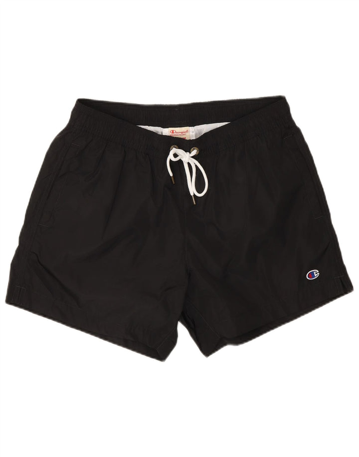 Pantaloni scurți de înot Champion pentru bărbați, poliester mediu negru