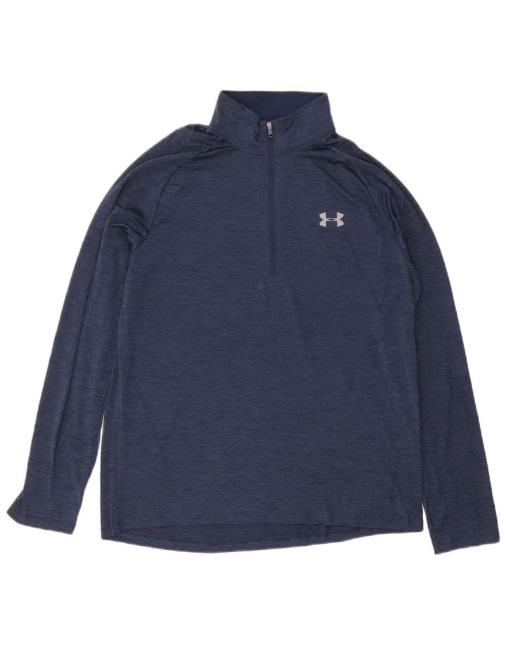 Under Armour pentru bărbați loose fit Zip Neck Top cu mânecă lungă, mare, albastru