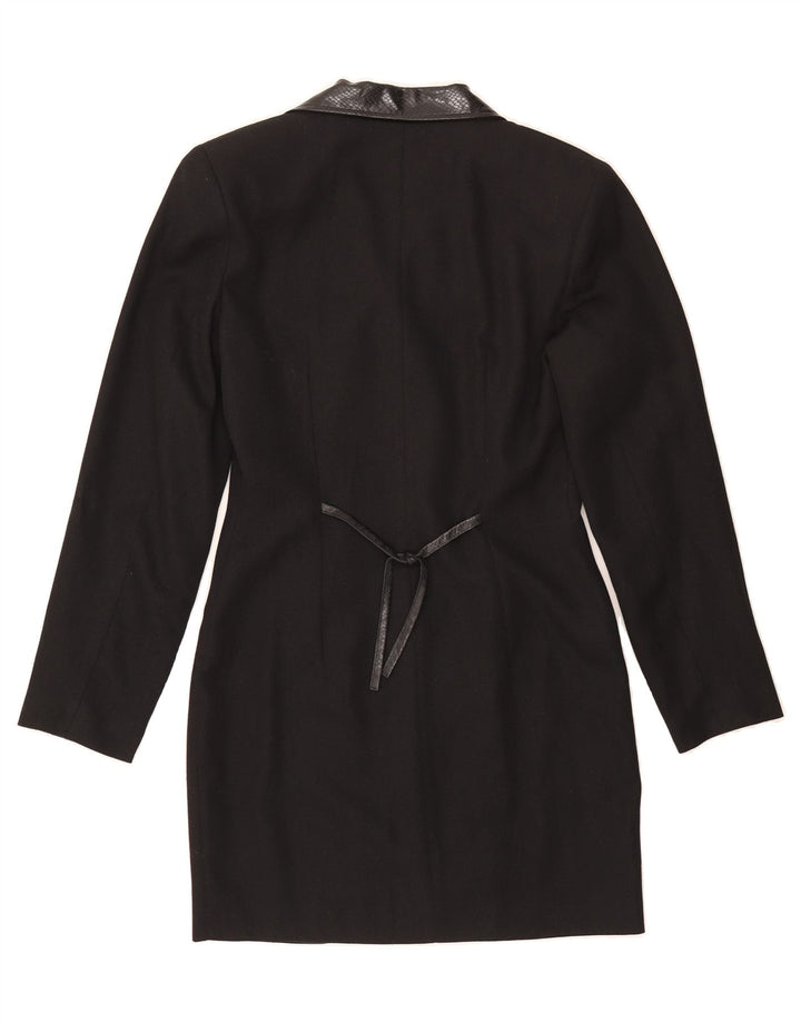 VINTAGE Womens Longline Blazer Jacket IT 44 Medium Black Vintage Vintage and Second-Hand Vintage from Messina Hembry 