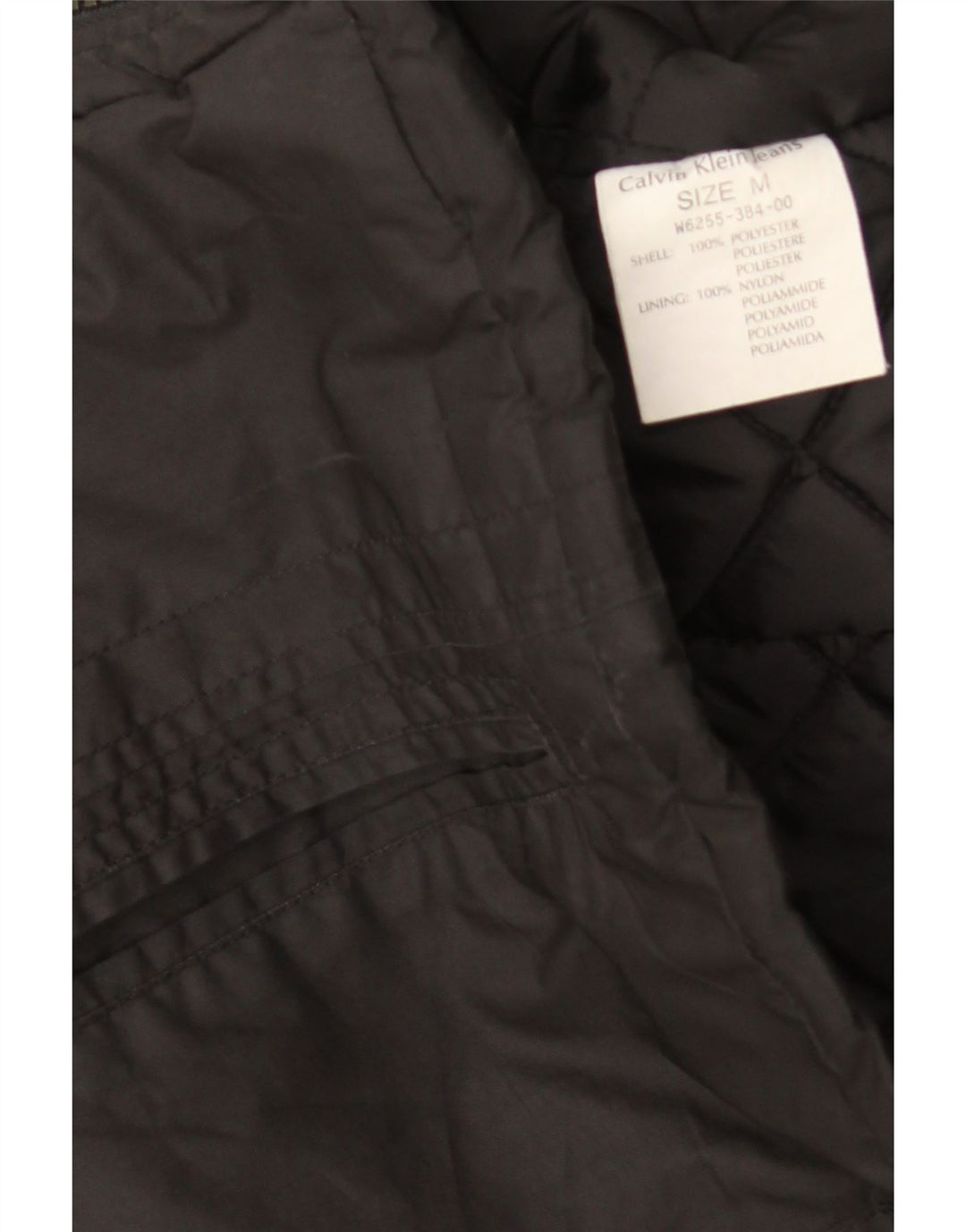 Jachetă căptușită pentru femei Calvin Klein UK 12 Poliester mediu negru