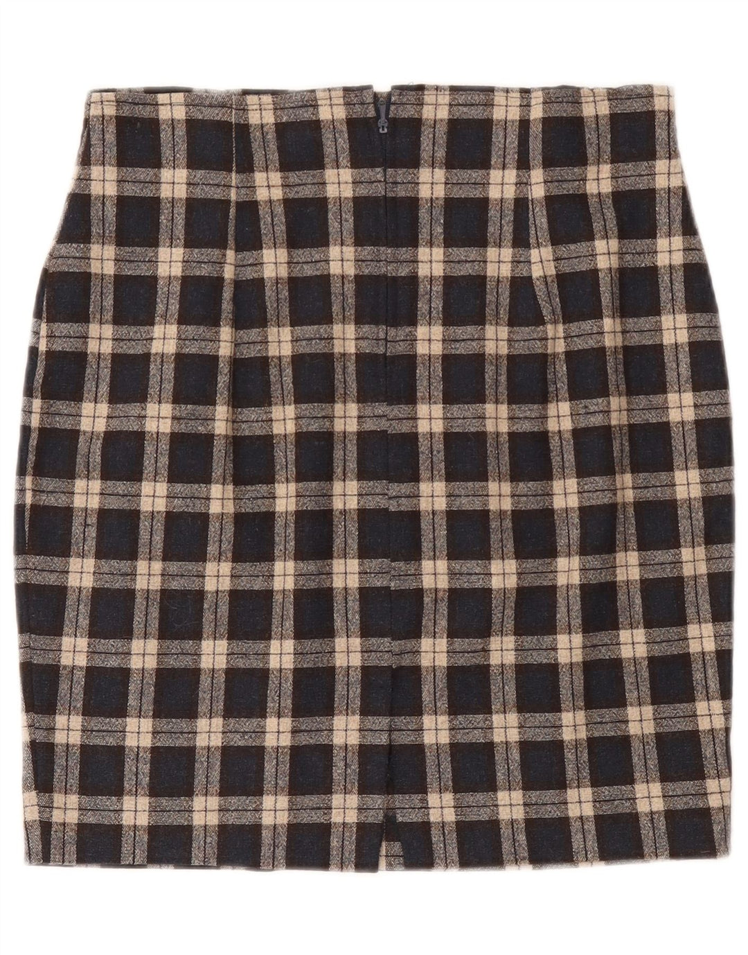 Fusta creion vintage pentru femei W30 Medium Black Check