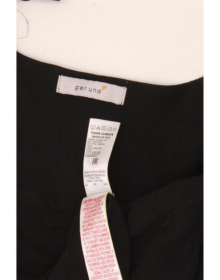 Marks & Spencer pentru femei Per Una Cardigan Top UK 12 Medium Black Viscose