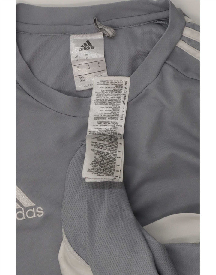 Tricou Adidas Climalite pentru bărbați Top Medium Blue Colorblock Poliester