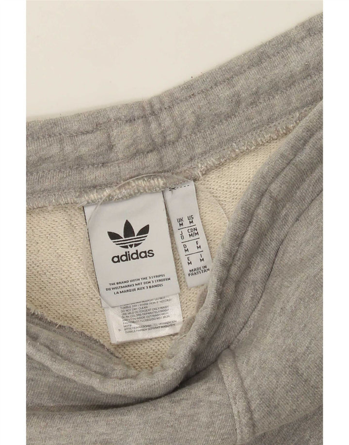 Pantaloni scurți sport Adidas pentru bărbați, bumbac gri mediu