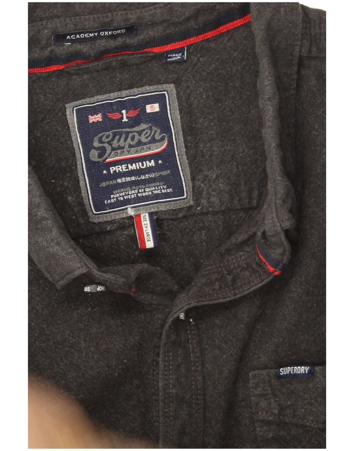 Cămașă de flanel pentru bărbați Superdry 2XL bumbac gri