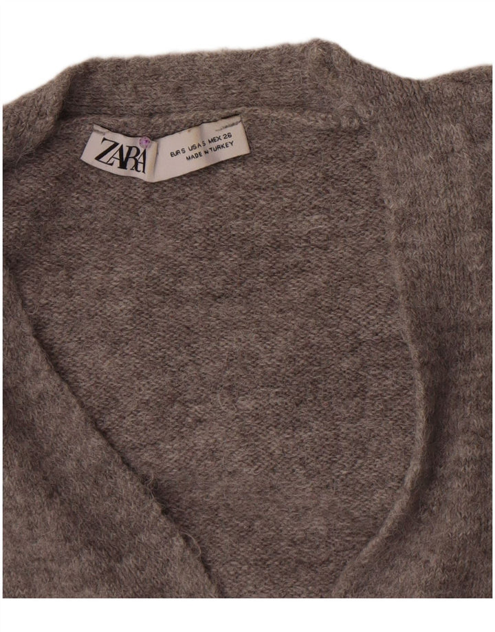 Pulover cardigan pentru femei Zara UK 8 Small Gri