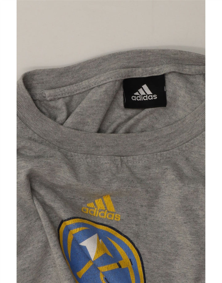 Adidas pentru bărbați Denver Nuggets Graphic Top cu mânecă lungă, gri mediu pete