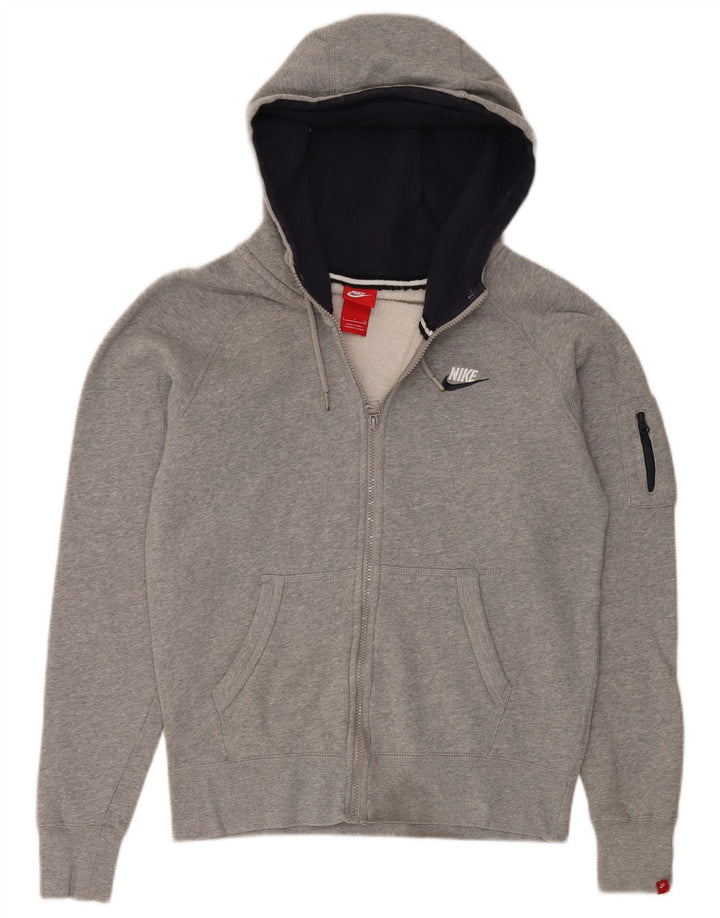 Pulover Nike pentru bărbați, cu fermoar, bumbac, gri mic