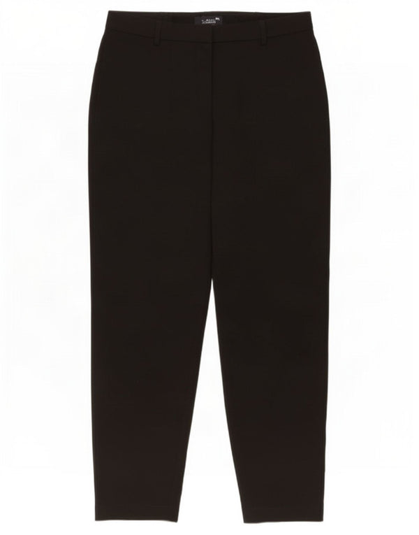Pantaloni chino conici pentru femei Marks & Spencer UK 14 Large W32 L30 Negru