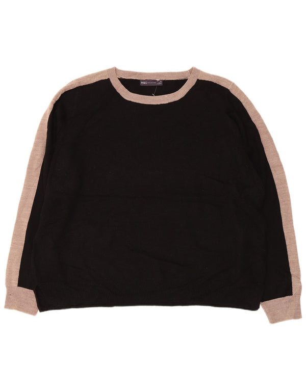 MARKS & SPENCER Pulover pentru damă cu gât de barcă UK 20 2XL Negru