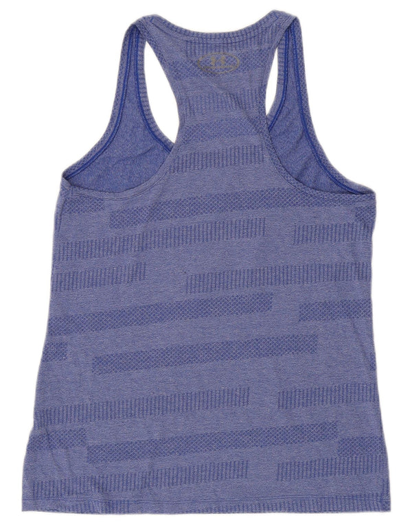 Top Vest Under Armour pentru femei Heat Gear UK 12 Medium Blue Striped